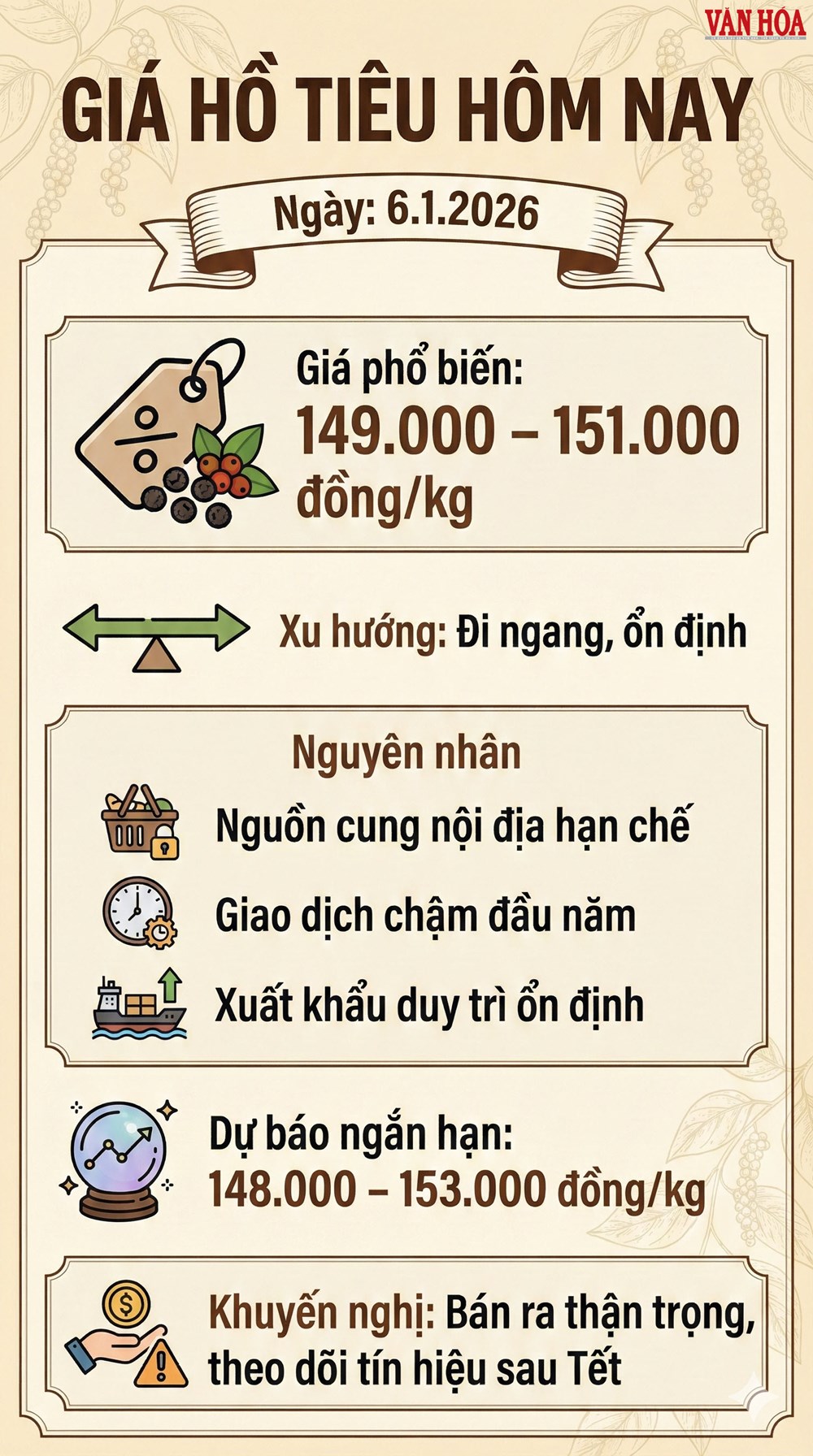 Giá hồ tiêu hôm nay 6.1: Đi ngang, thị trường ổn định - ảnh 3