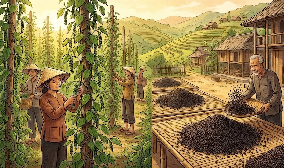 Giá hồ tiêu hôm nay 13.1: Neo cao, thị trường đi ngang - ảnh 1