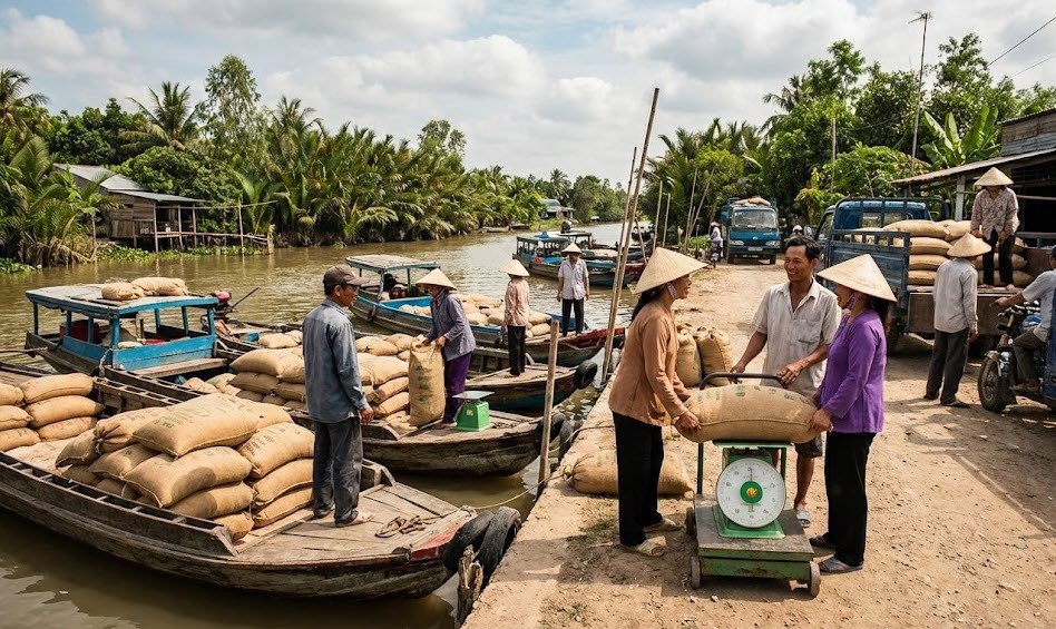 Giá lúa gạo hôm nay 22.1: Gạo nguyên liệu tăng nhẹ, lúa tươi giữ giá - ảnh 1