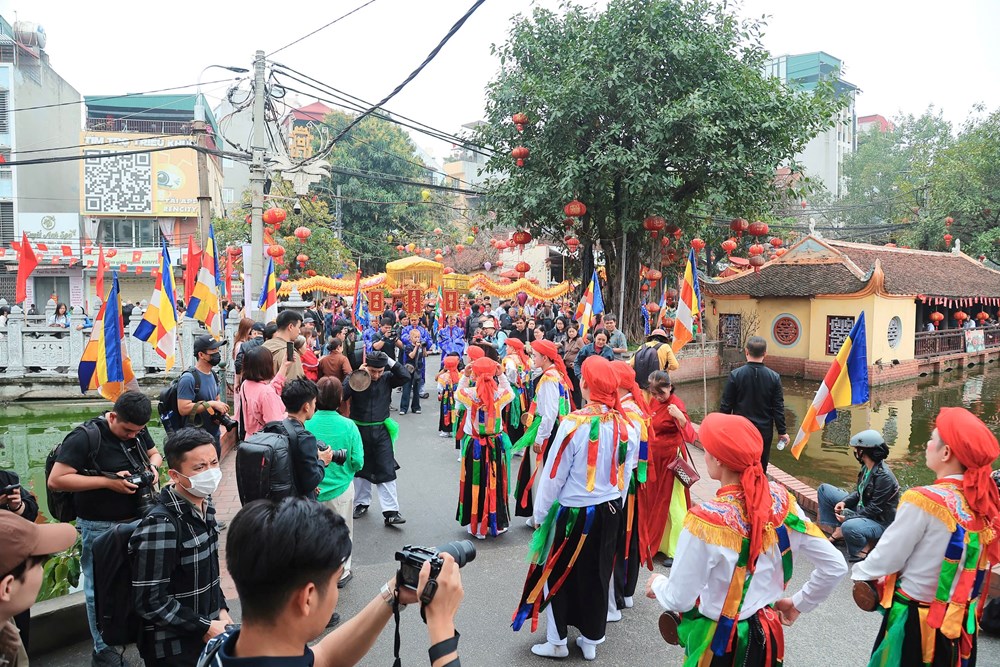 Lễ hội Triều Khúc và điệu múa “con đĩ đánh bồng” độc nhất Hà Nội - ảnh 7