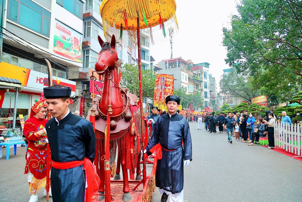 Lễ hội Triều Khúc và điệu múa “con đĩ đánh bồng” độc nhất Hà Nội - ảnh 10
