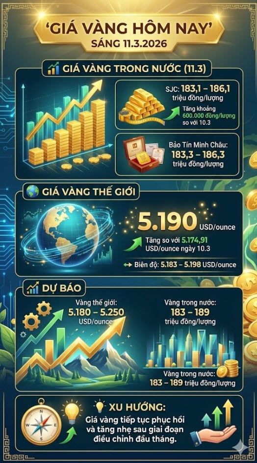 Giá vàng hôm nay 11.3: SJC tăng mạnh theo thị trường vàng thế giới - ảnh 3