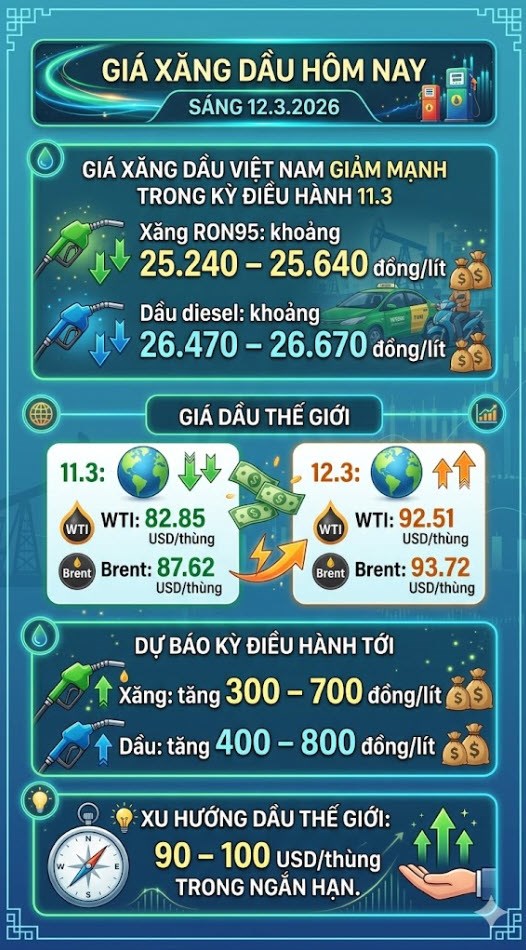 Giá xăng dầu hôm nay 12.3: Dầu thế giới tăng mạnh, xăng dầu trong nước giảm - ảnh 3