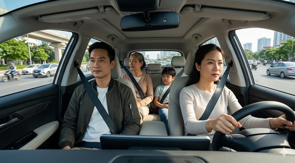 Ngồi ghế sau ô tô không thắt dây an toàn có bị phạt tiền từ 2026? - ảnh 1