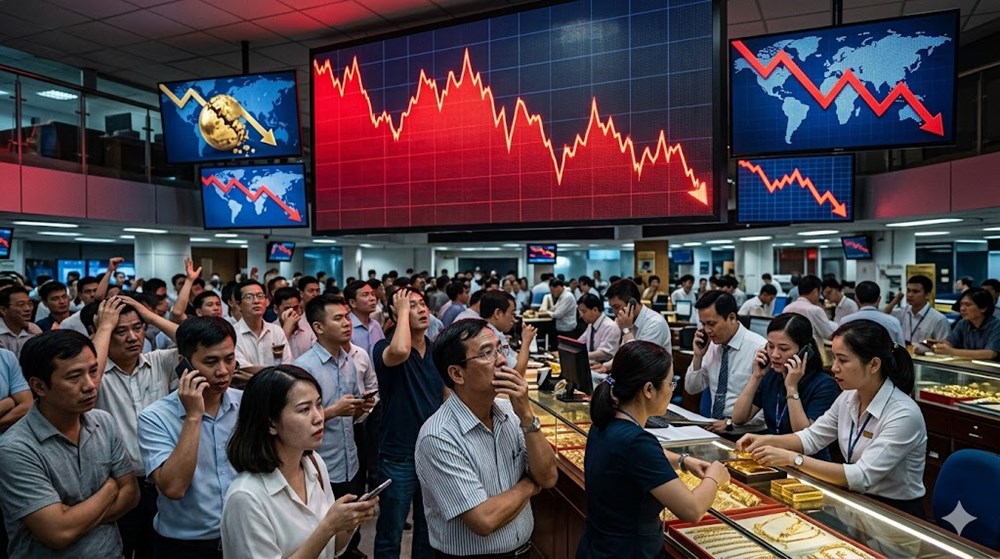 Giá vàng hôm nay 22.3: Vàng trong nước và thế giới tiếp tục giảm mạnh - ảnh 1