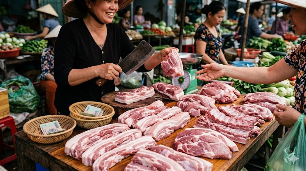 Giá heo hơi hôm nay 23.3: Miền Nam giữ đỉnh 69.000 đồng/kg - ảnh 1