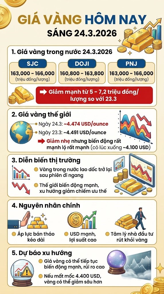 Giá vàng hôm nay 24.3: SJC giảm sâu, vàng thế giới biến động mạnh - ảnh 3