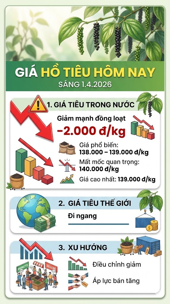 Giá hồ tiêu hôm nay 1.4: Đồng loạt giảm sâu, thị trường đảo chiều - ảnh 3