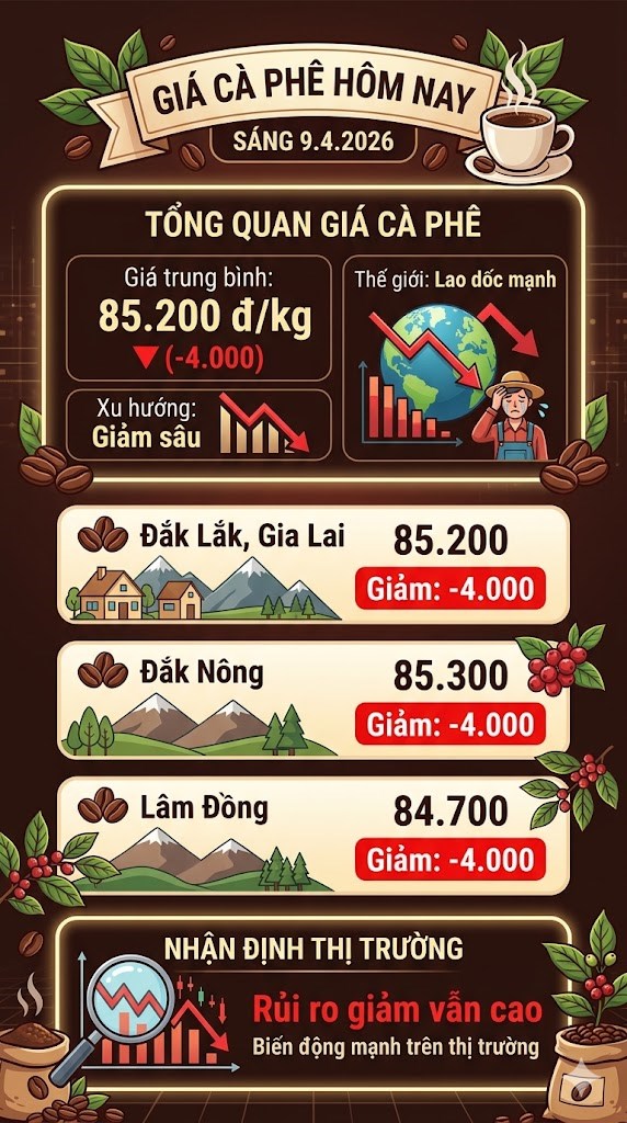 Giá cà phê hôm nay 9.4: Lao dốc mạnh chưa từng thấy - ảnh 3