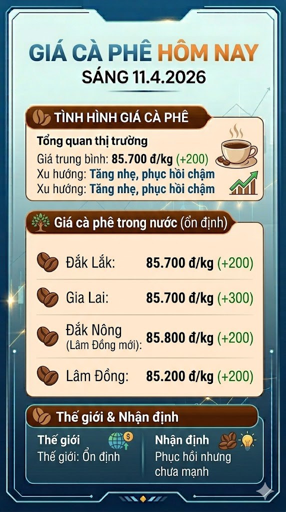 Giá cà phê hôm nay 11.4: Cà phê Tây Nguyên tăng nhẹ - ảnh 3