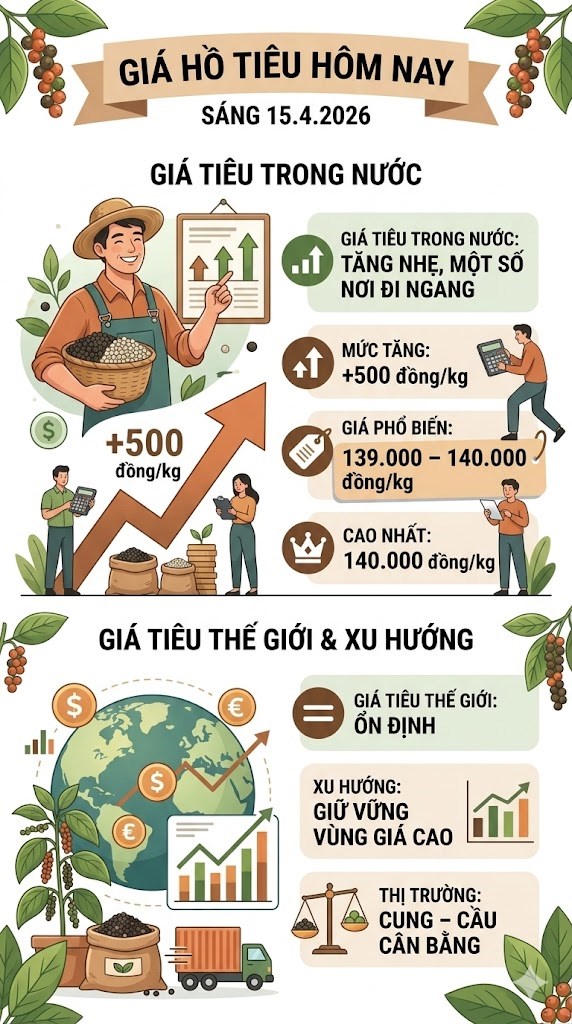 Giá tiêu hôm nay 15.4: Neo cao quanh 140.000 đồng/kg - ảnh 3