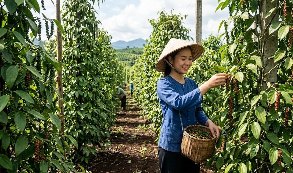 Giá hồ tiêu hôm nay 19.5: Giảm mạnh tới 3.000 đồng/kg - ảnh 1