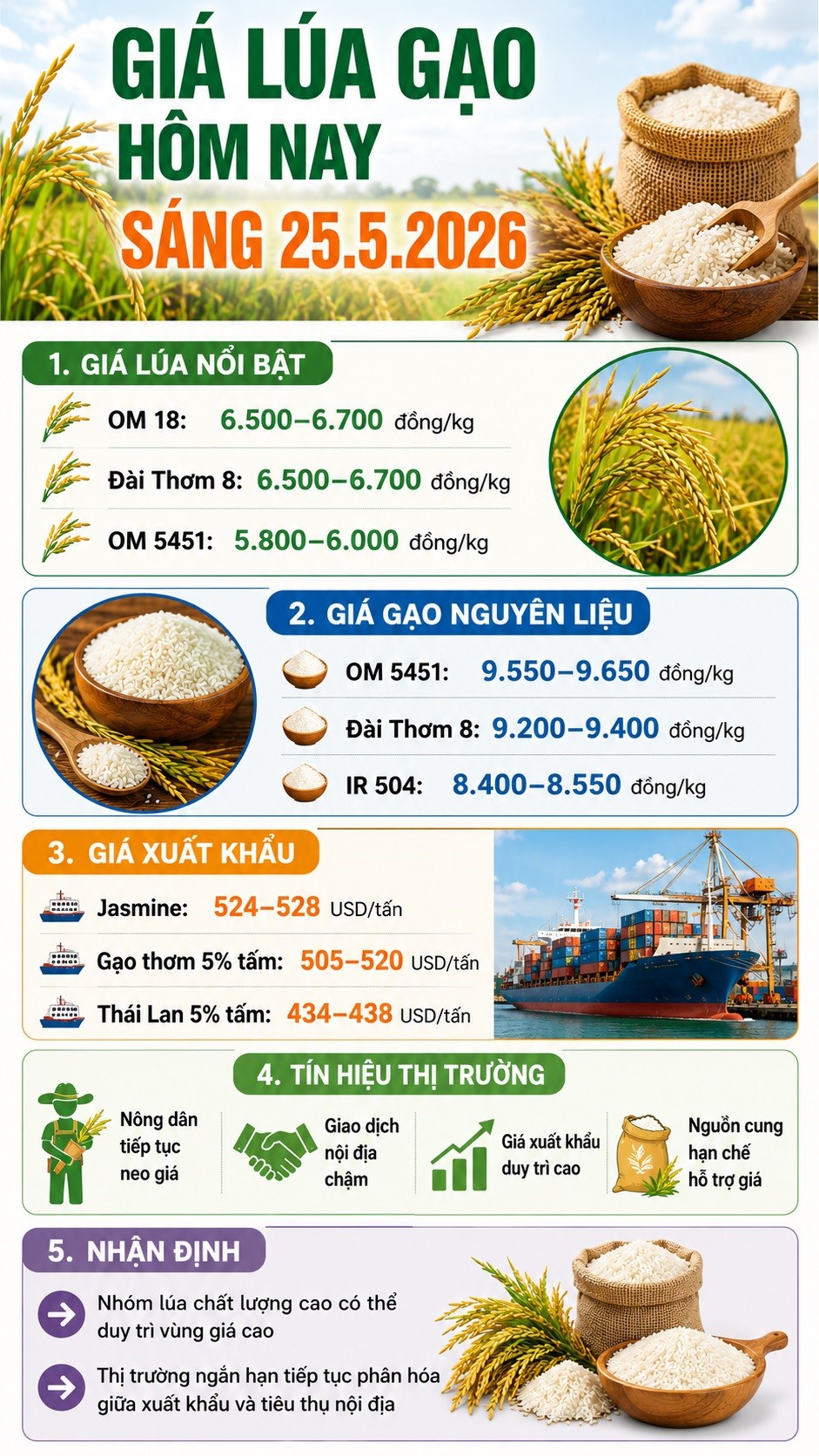 Giá lúa gạo hôm nay 25.5: Lúa giữ đỉnh, xuất khẩu tiếp tục nâng giá - ảnh 3