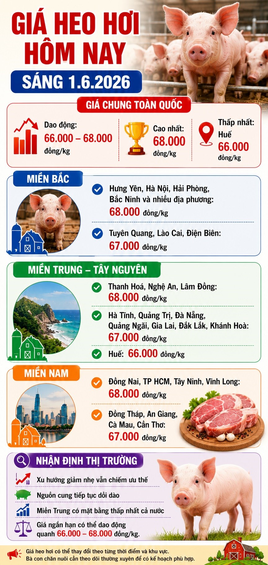 Giá heo hơi 1.6 tiếp tục hạ nhiệt, miền Trung giảm sâu nhất - ảnh 3