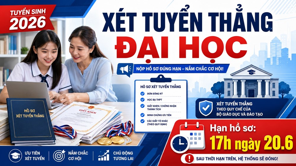 Xét tuyển thẳng đại học 2026: Nộp hồ sơ trước 17h ngày 20.6 - ảnh 1