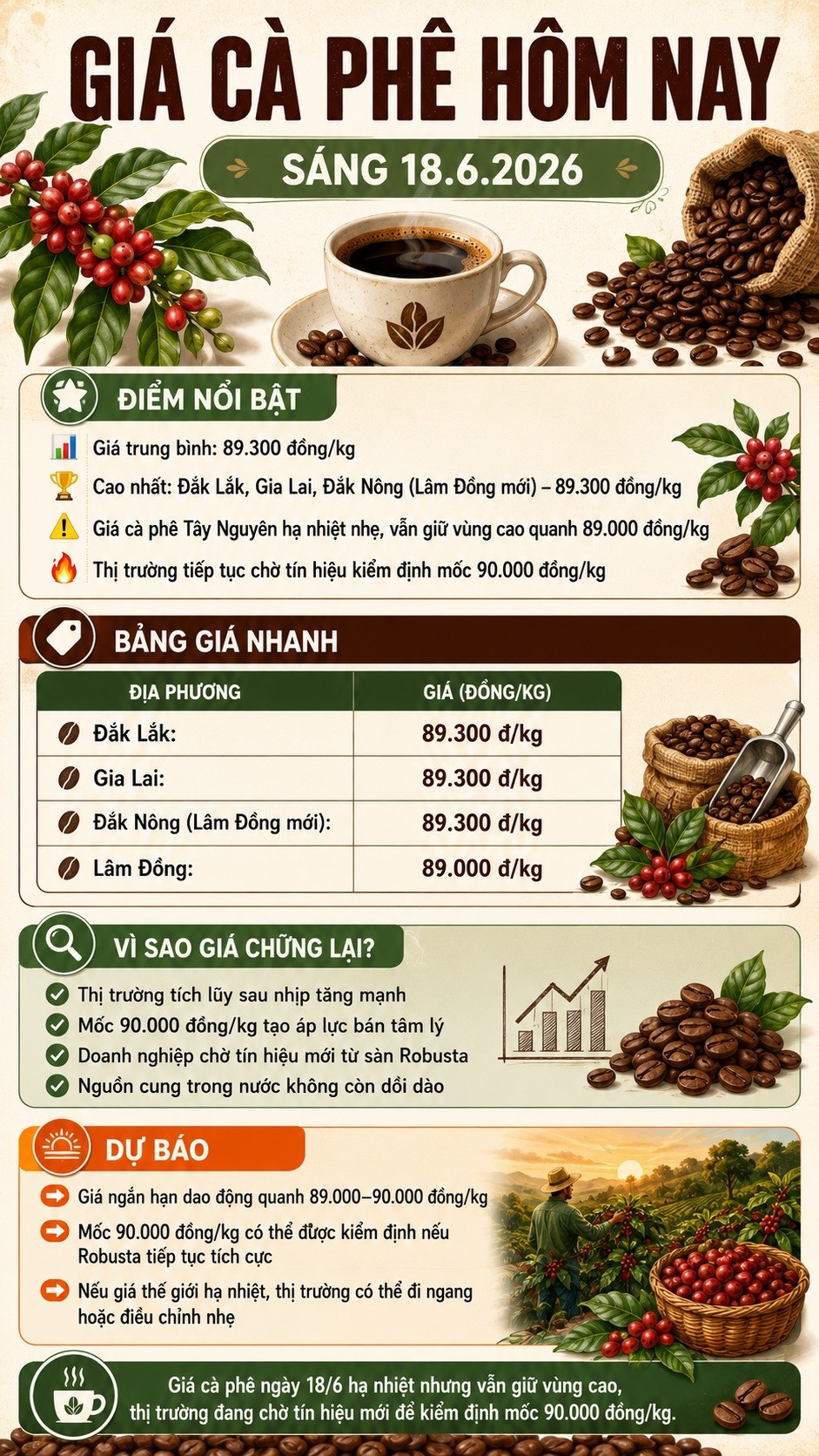 Giá cà phê hôm nay 18.6:Tây Nguyên lùi khỏi mốc 90.000 đồng/kg - ảnh 3