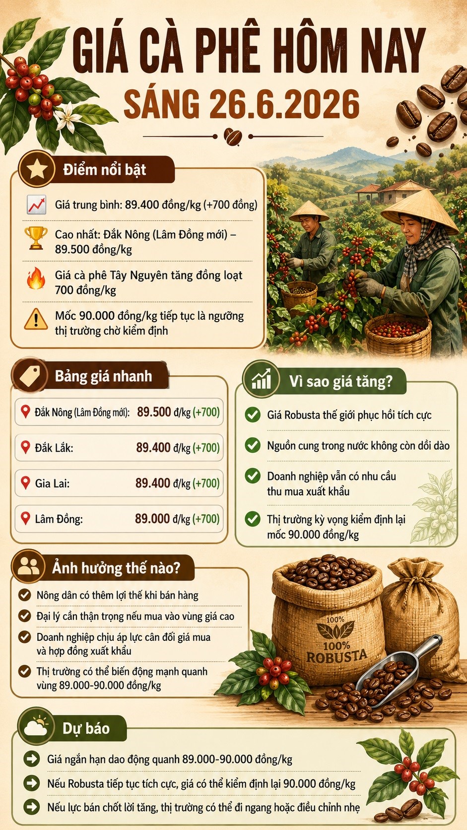 Giá cà phê hôm nay 26.6: Bật tăng, Tây Nguyên thêm 700 đồng/kg - ảnh 3