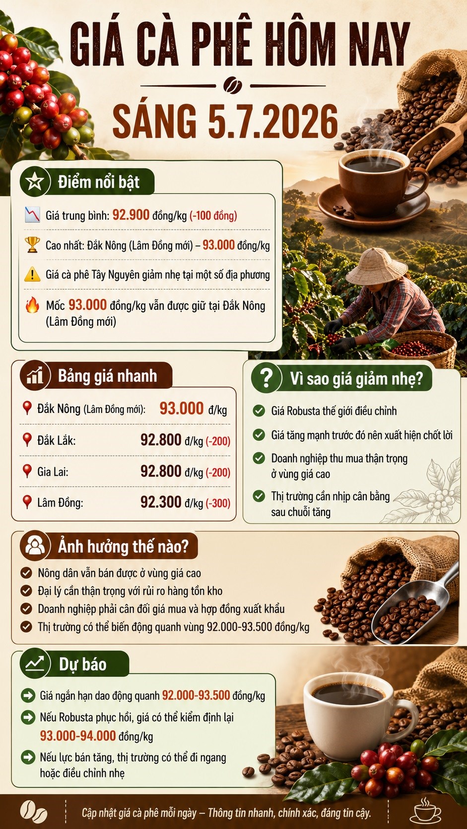 Giá cà phê hôm nay 5.7: Giảm 100 đồng/kg, vì sao chưa đáng lo? - ảnh 3