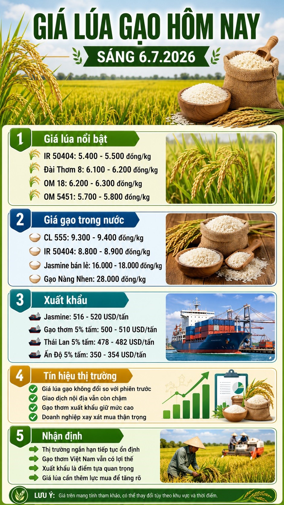 Giá lúa gạo hôm nay 6.7: Đi ngang, gạo thơm vẫn giữ lợi thế - ảnh 3