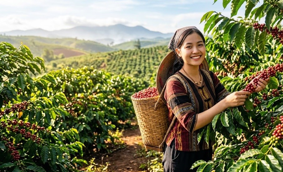 Giá cà phê hôm nay 6.8.2026 tăng mạnh, cao nhất 98.300 đồng/kg - ảnh 1