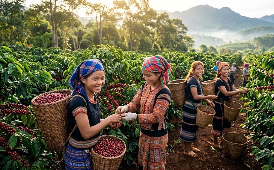 Giá cà phê hôm nay 20.8.2026 tăng mạnh, cao nhất 98.500 đồng/kg - ảnh 1