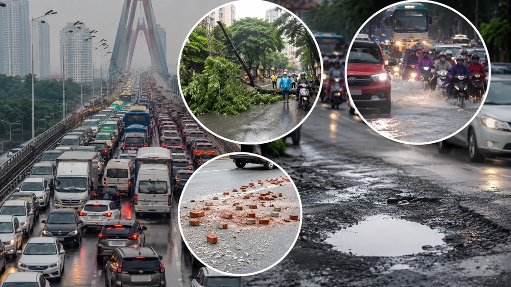 Giao thông Hà Nội sáng 24.8: Cầu Thăng Long ùn tắc cả hai chiều - ảnh 1