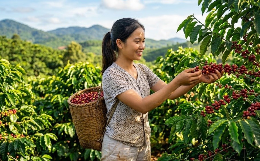 Giá cà phê hôm nay 29.8.2026 giảm tiếp, cao nhất còn 95.500 đồng/kg - ảnh 1
