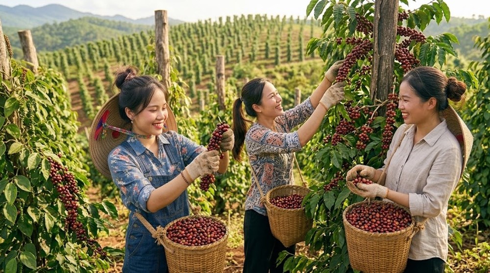 Giá cà phê hôm nay 17.9.2026 giảm mạnh, cao nhất còn 94.700 đồng/kg - ảnh 1