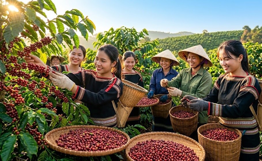 Giá cà phê hôm nay 21.9.2026 đi ngang, cao nhất 93.800 đồng/kg - ảnh 1