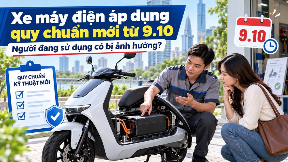 Xe máy điện có quy chuẩn mới từ 9.10, xe đang đi có bị ảnh hưởng? - ảnh 1