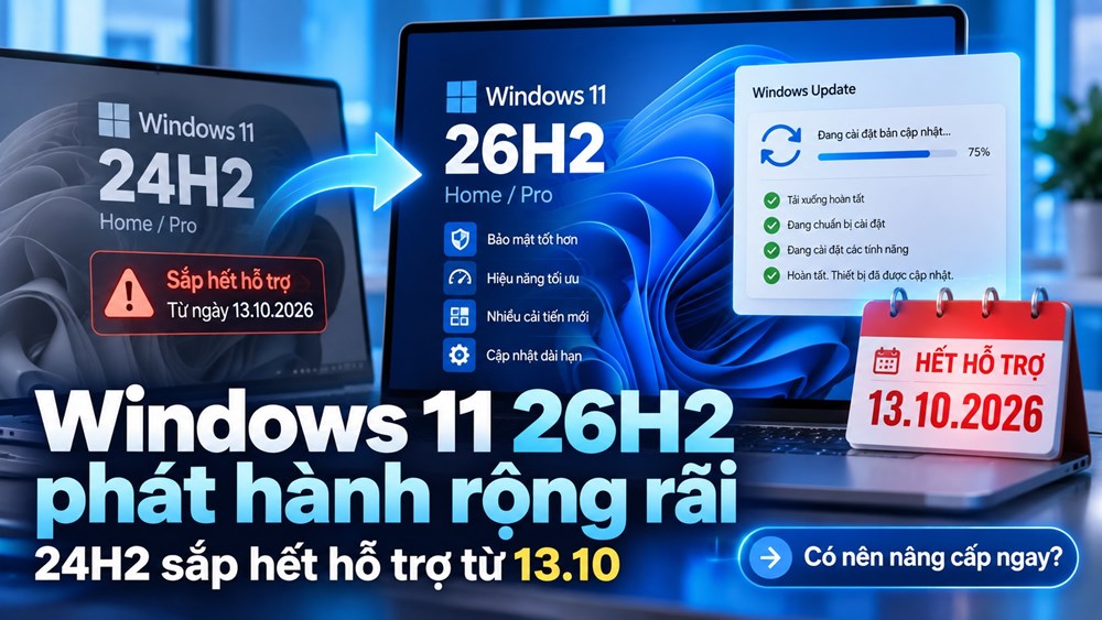 Windows 11 24H2 sắp hết hỗ trợ: Có nên nâng ngay lên 26H2? - ảnh 1