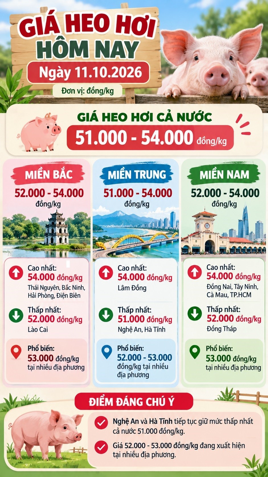 Giá heo hơi hôm nay 11.10: Miền Trung vẫn thấp nhất cả nước - ảnh 3