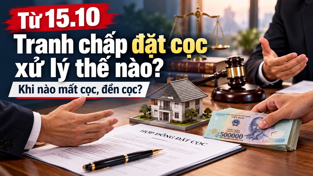Từ 15.10, tranh chấp đặt cọc được xử lý thế nào, ai phải đền cọc? - ảnh 1