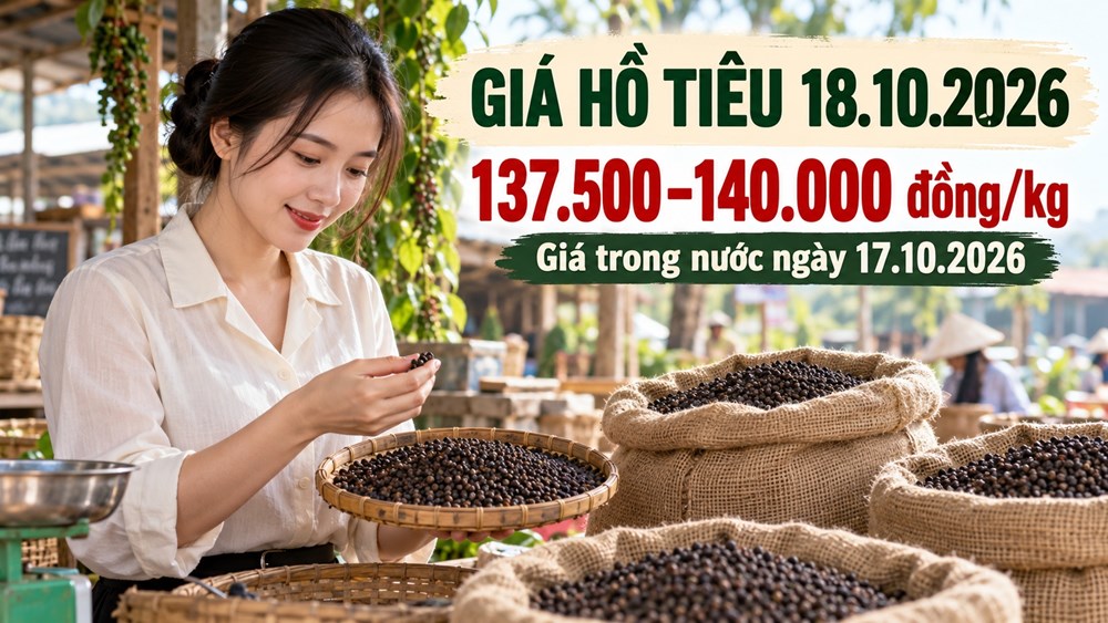 Giá hồ tiêu hôm nay 18.10.2026: Trong nước giữ giá, quốc tế phân hóa - ảnh 1