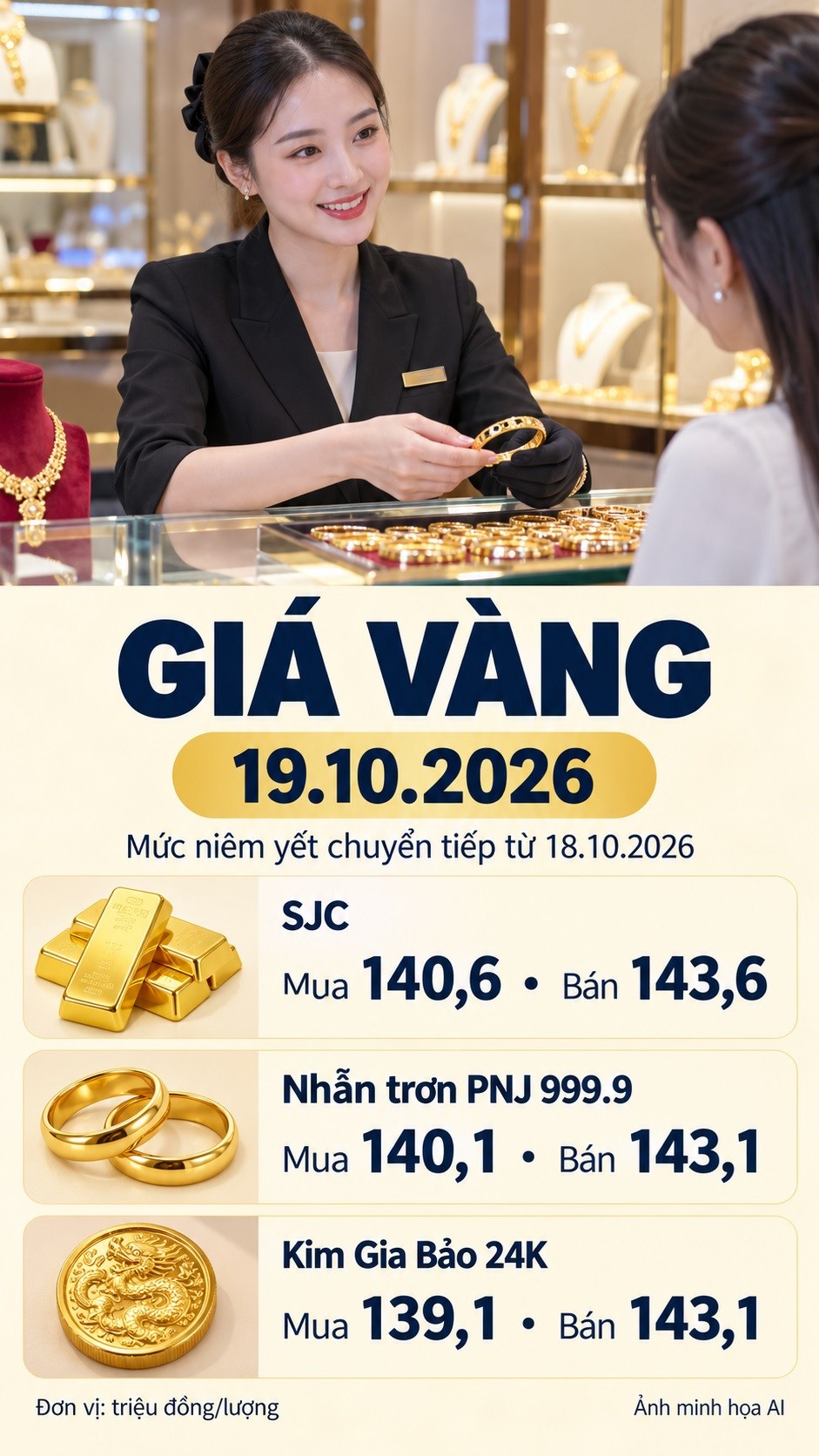 Giá vàng hôm nay 19.10.2026: Vàng miếng, vàng nhẫn bao nhiêu phiên đầu tuần? - ảnh 3