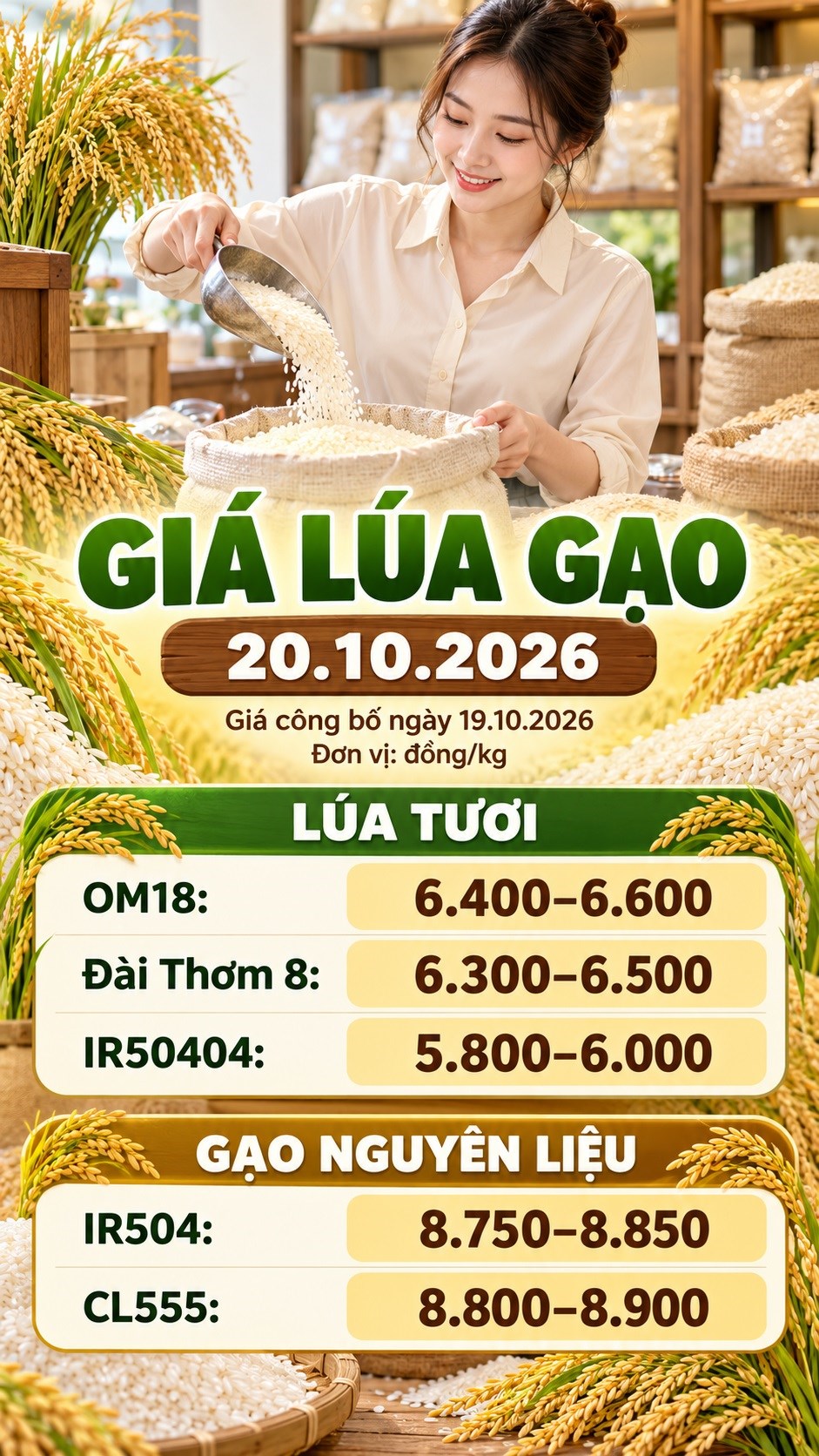 Giá lúa gạo hôm nay 20.10.2026: Sức mua yếu, gạo nguyên liệu chịu sức ép - ảnh 3