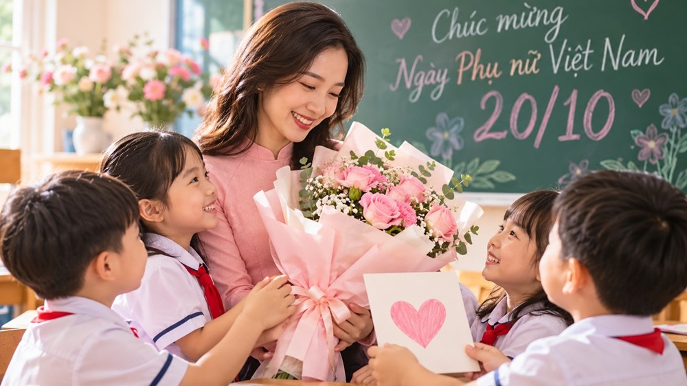 Lời chúc 20.10 cho cô giáo ngắn gọn, chân thành và ý nghĩa - ảnh 1