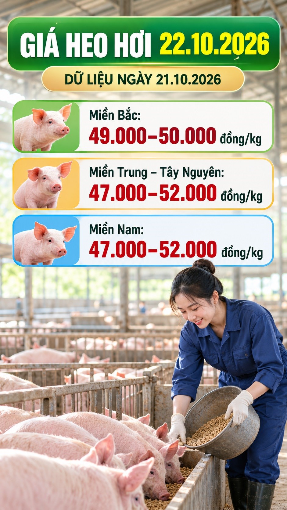Giá heo hơi hôm nay 22.10.2026: Chờ thị trường tìm điểm cân bằng - ảnh 3
