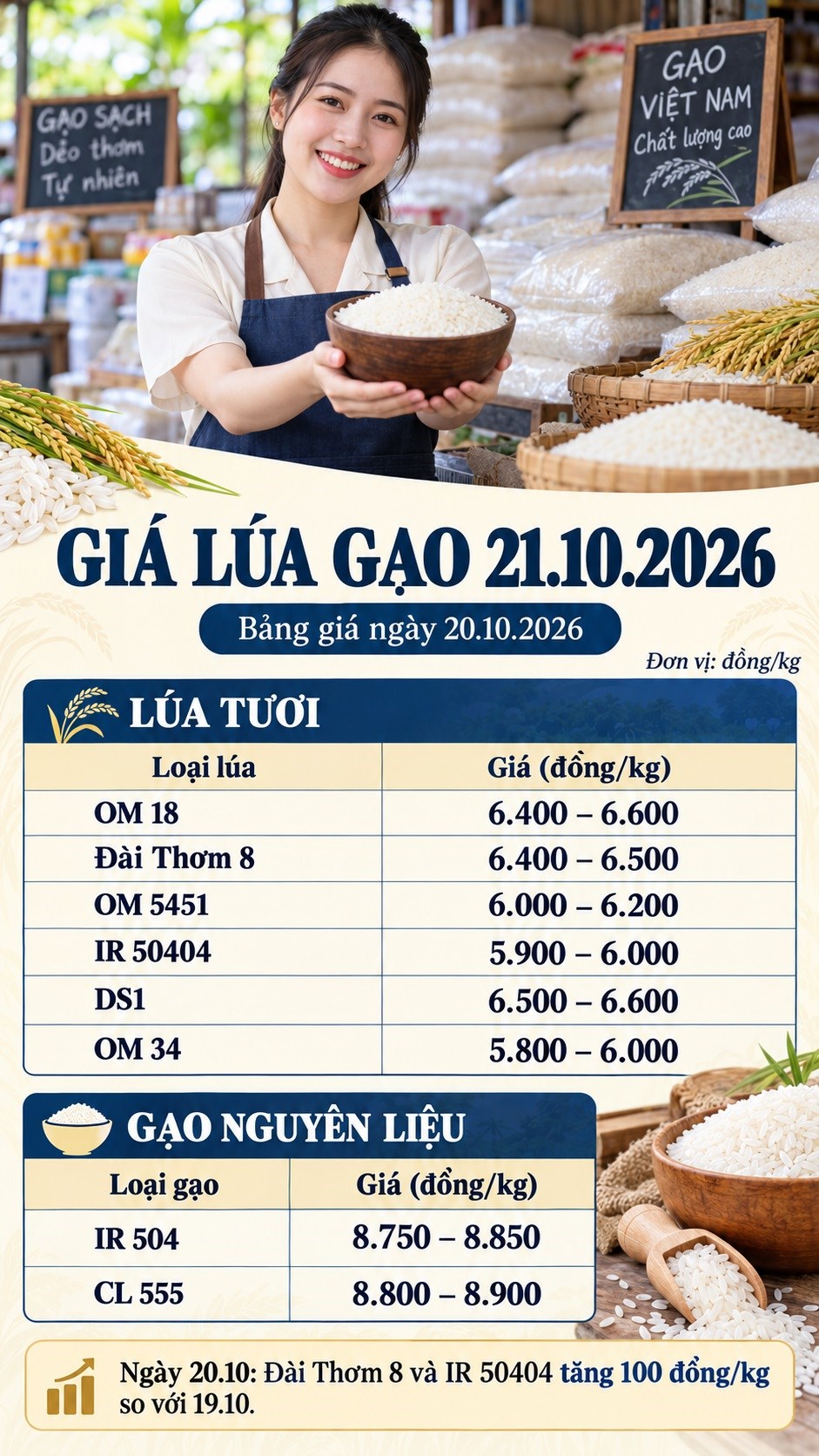 Giá lúa gạo hôm nay 21.10.2026: Lúa tươi nhích lên, sức mua còn chậm - ảnh 3