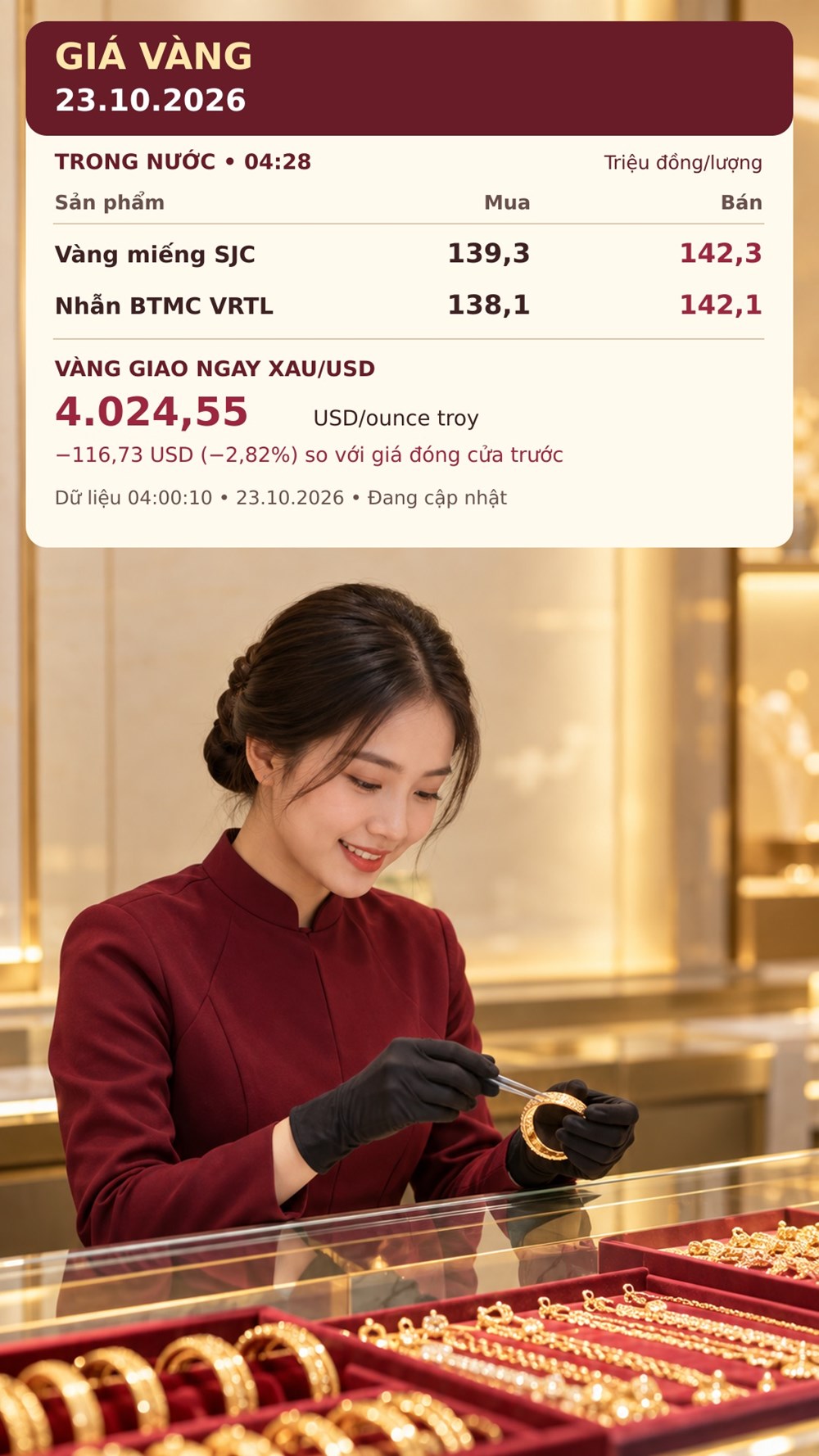 Giá vàng hôm nay 23.10: Thế giới lao dốc, trong nước chờ nhịp mới - ảnh 3