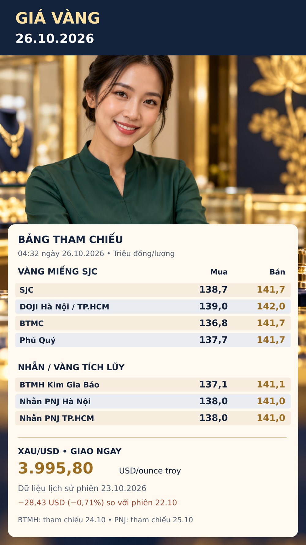 Giá vàng hôm nay 26.10.2026: Chờ tín hiệu trong tuần giao dịch mới - ảnh 3