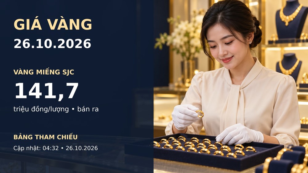 Giá vàng hôm nay 26.10.2026: Chờ tín hiệu trong tuần giao dịch mới - ảnh 1