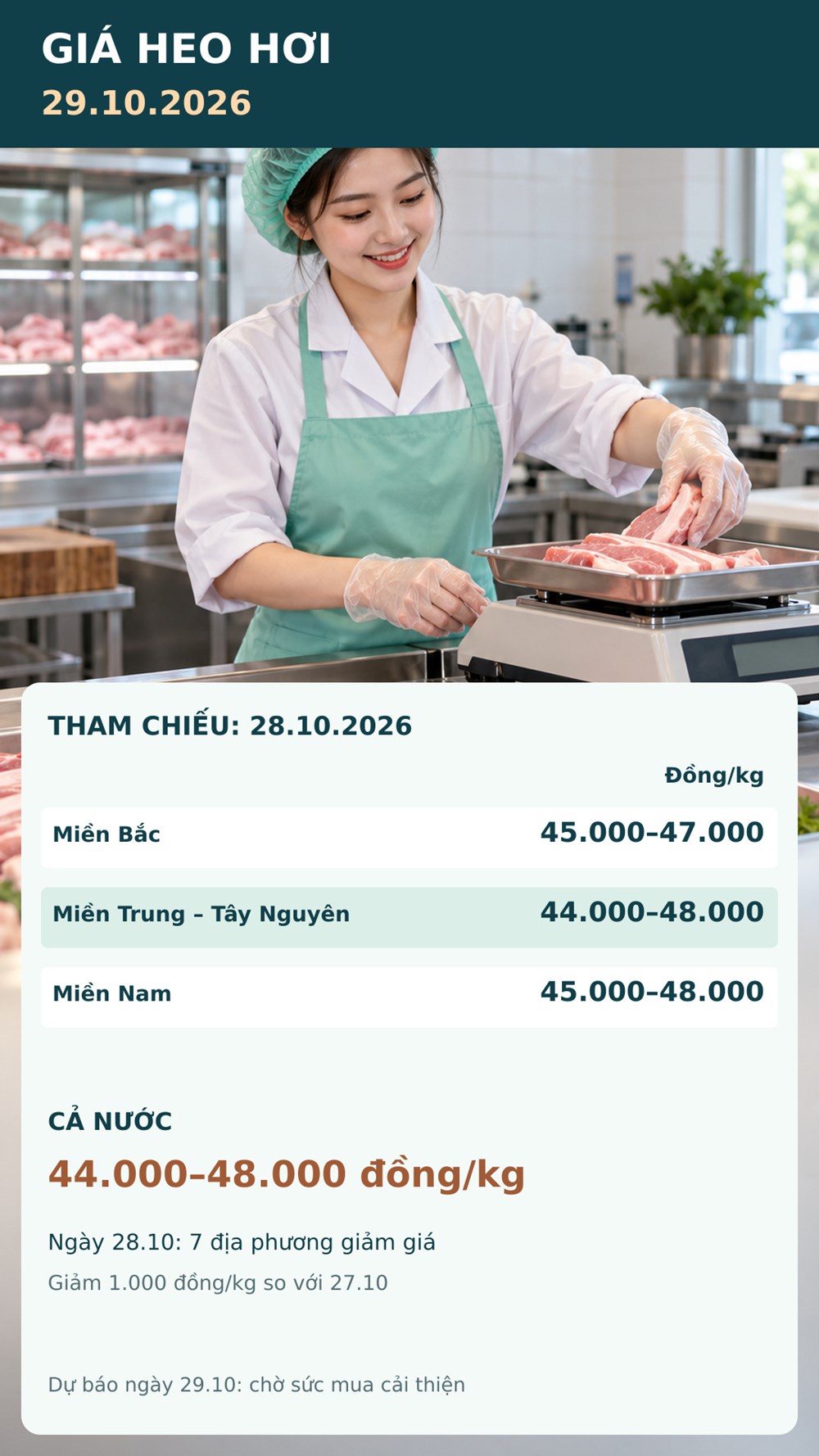 Giá heo hơi hôm nay 29.10.2026: Chờ tín hiệu sau nhịp giảm thu hẹp - ảnh 3