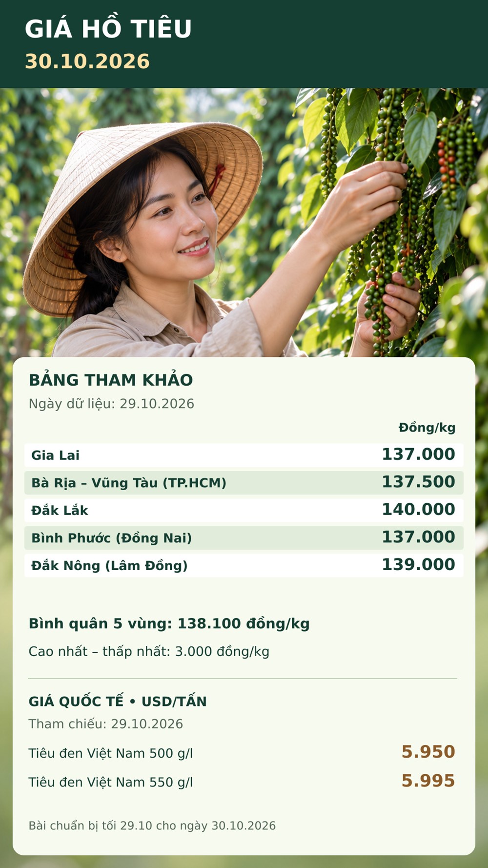 Giá hồ tiêu hôm nay 30.10.2026: Chờ lực mua xuất khẩu cuối năm - ảnh 3