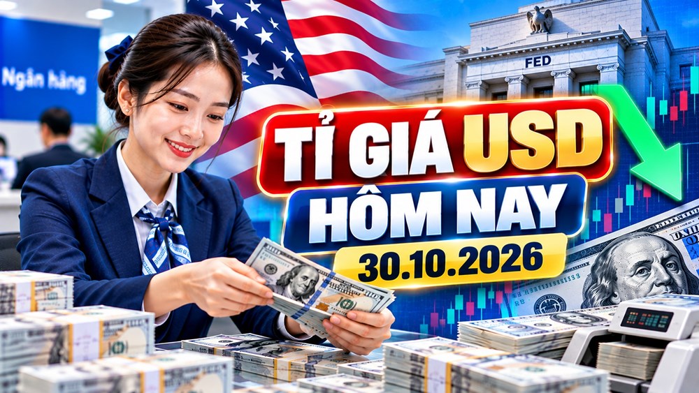 Tỉ giá USD hôm nay 30.10.2026: Vietcombank bán 26.020 đồng, DXY sát 102 điểm - ảnh 1