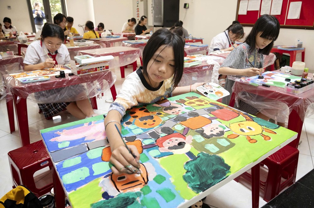 TP.HCM: Hơn 300 thiếu nhi tham gia cuộc thi vẽ tranh về Bác Tôn - ảnh 14