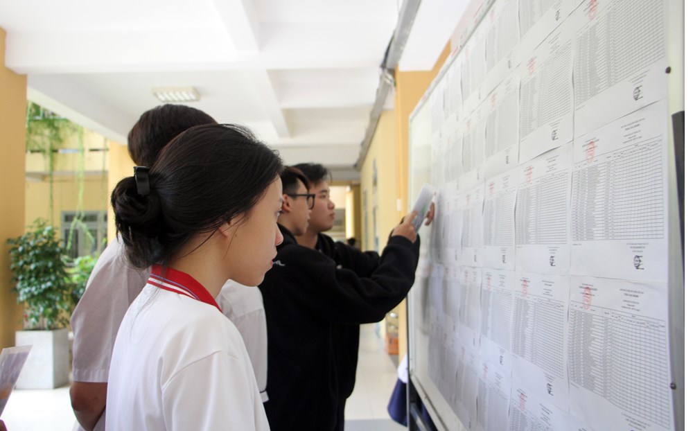 Công bố đối sánh phổ điểm một số tổ hợp điểm thi THPT năm 2025 - ảnh 1