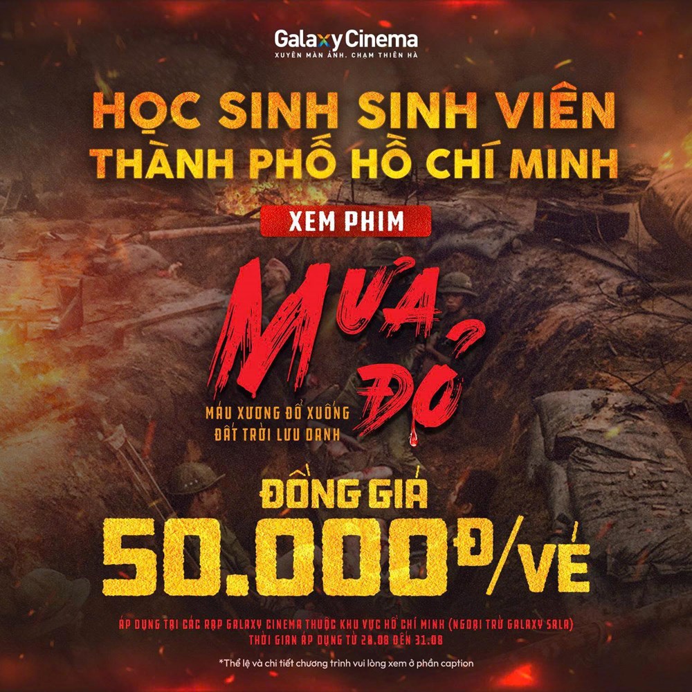 Học sinh, sinh viên xem “Mưa đỏ” chỉ 50.000 đồng/vé - ảnh 1