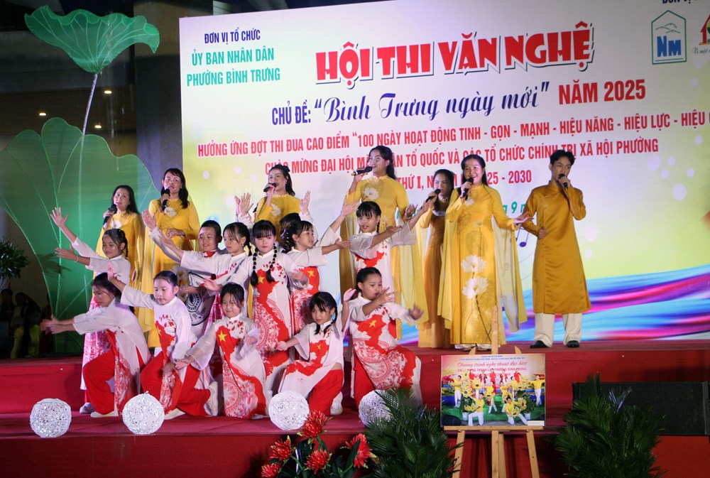 Hơn 100 tiết mục tham gia Hội thi văn nghệ 'Bình Trưng ngày mới' 2025 - ảnh 4