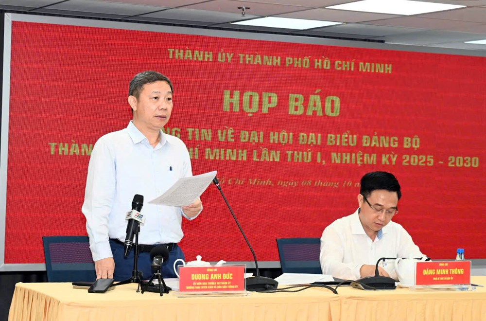 TP.HCM họp báo cung cấp thông tin về Đại hội Đảng bộ lần thứ I, nhiệm kỳ 2025–2030 - ảnh 1